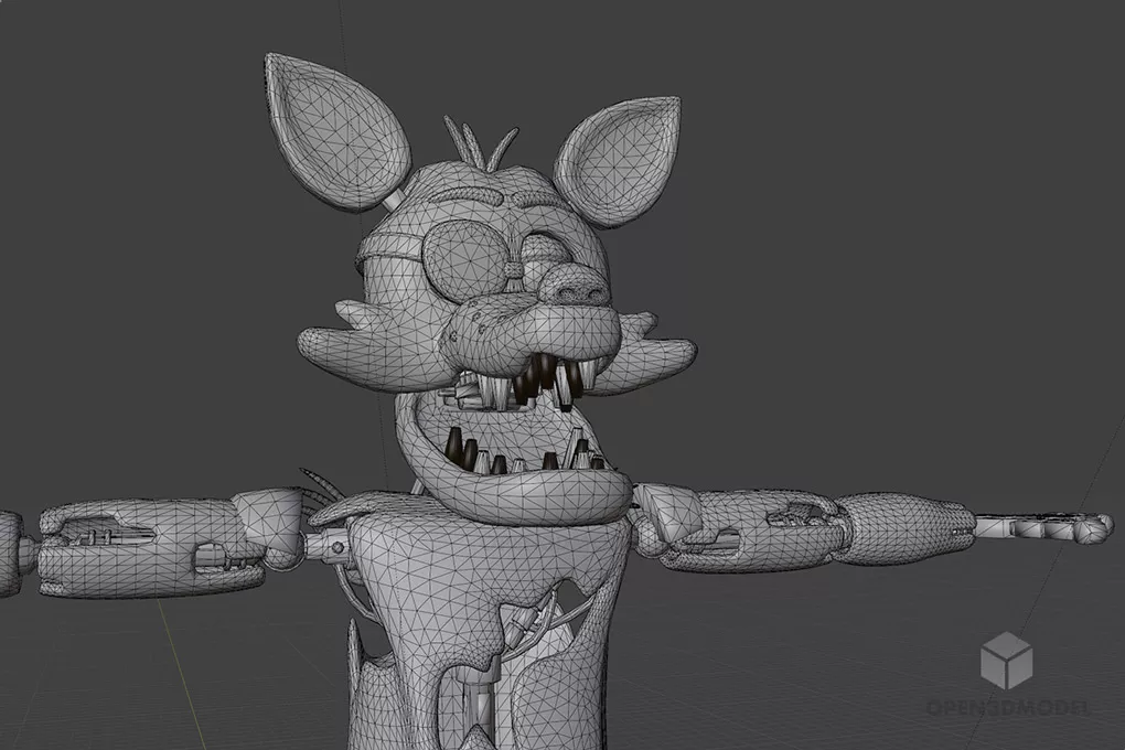 Pirate Fox, Cartoon Character 3d model 2