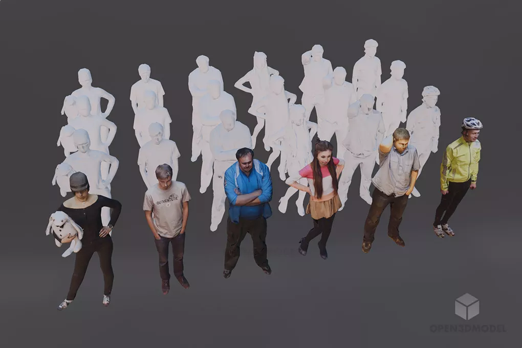 Low Poly Human Character Set Free 3d Model - .Blend, .C4d, .Dae, .Max ...