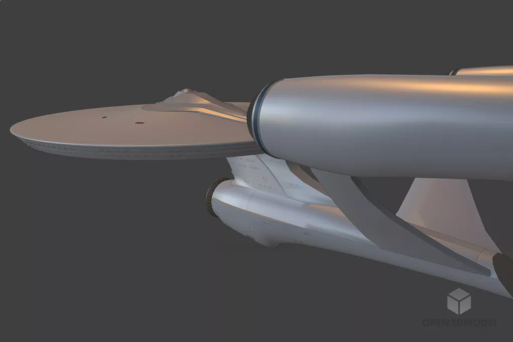 Uss Enterprise Futuristic Station 3d model 2