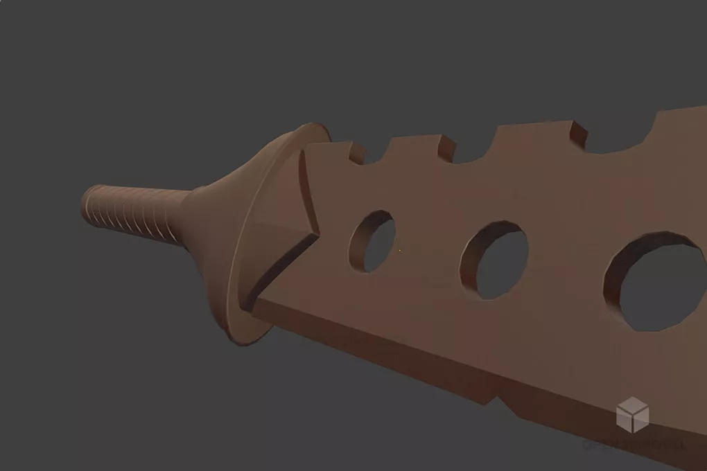 Gaming Demon Sword 3d model 2