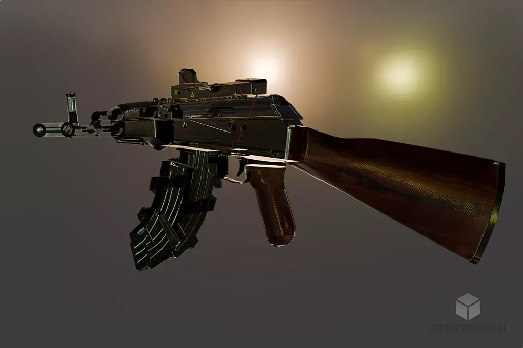 Ak47 Gun Assault Rifle Free 3d Model - .Blend, .C4d, .Dae, .Max, .Obj ...