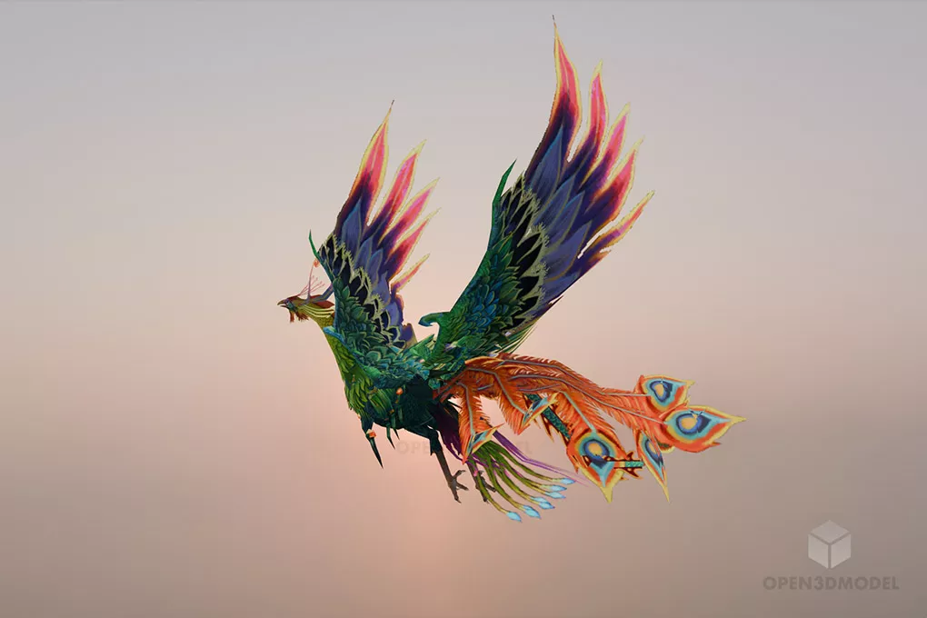 Low Poly Phoenix Bird Free 3d Model - .Blend, .C4d, .Dae, .Max, .Obj ...