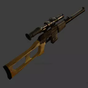 Sniper Rifle Vss Gun 3d model