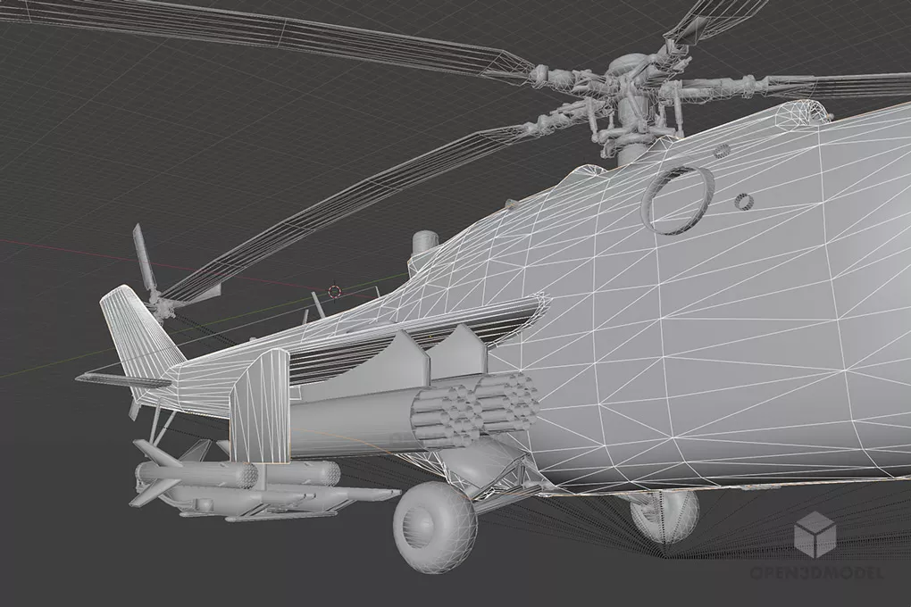 Russian Attack Helicopter 3d model 2