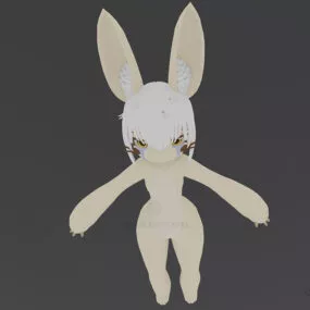 Bunny Girl With Ears Anime Character 3d model