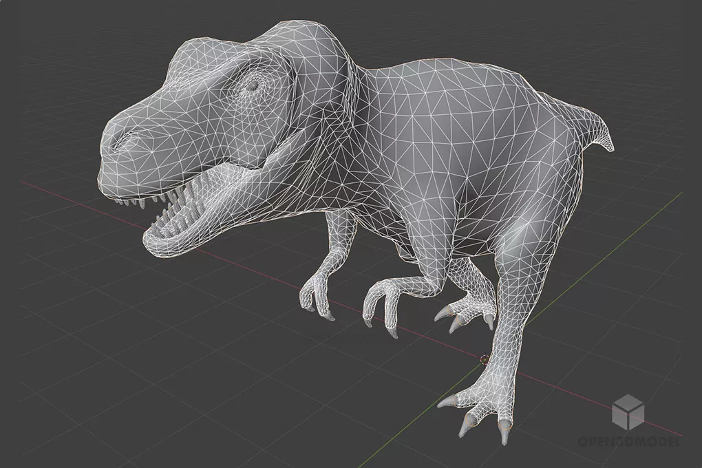 Low Poly Tyrannosaurus Rex Dinosaur Free 3d Model - .Blend, .C4d, .Dae ...