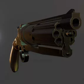 Pepperbox Revolver Gun 3d model