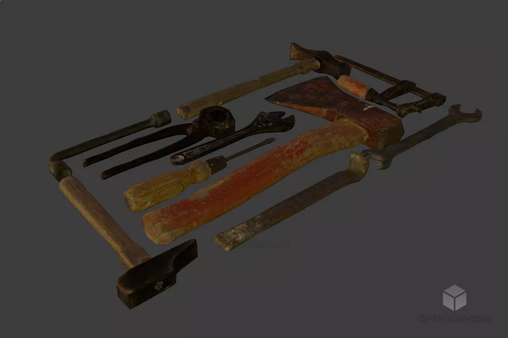Stylized Axe, Game Weapon 3d model