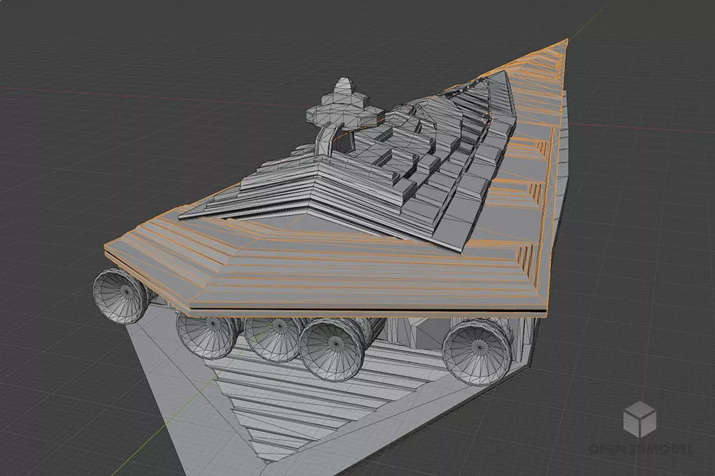 Eclipse Spaceship, Star Destroyer Spacecraft 3d model 2