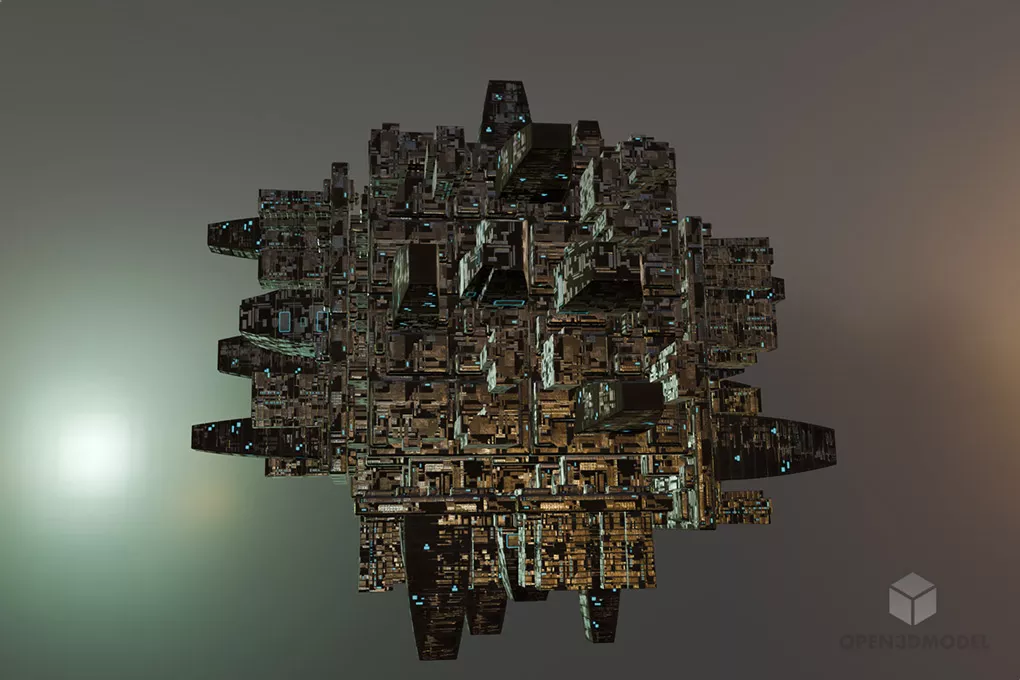 Scifi Dark City Building Free 3d Model - .Blend, .C4d, .Dae, .Fbx, .Obj ...