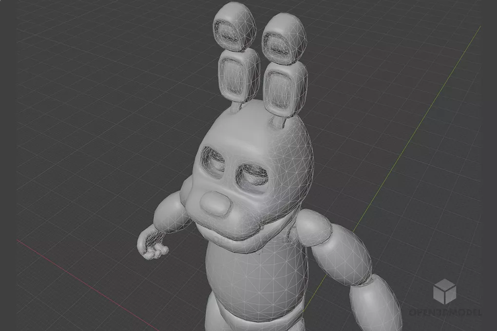 Bonnie Cartoon Character 3d model 2