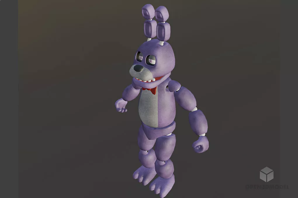 Bonnie Cartoon Character Free 3d Model - .Blend, .C4d, .Dae, .Fbx, .Obj ...