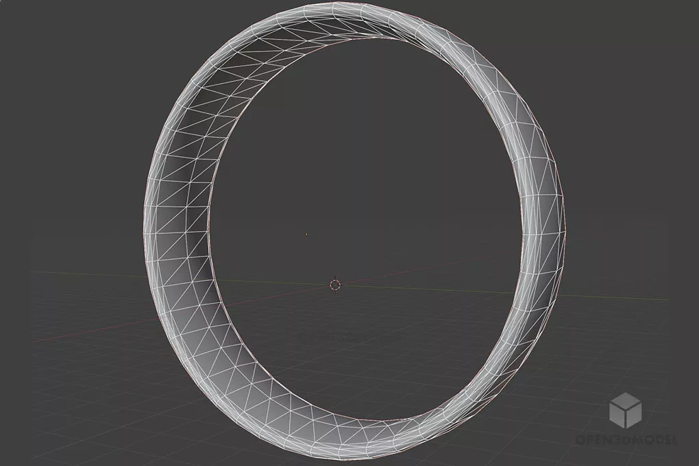 One Gold Ring 3d model 2