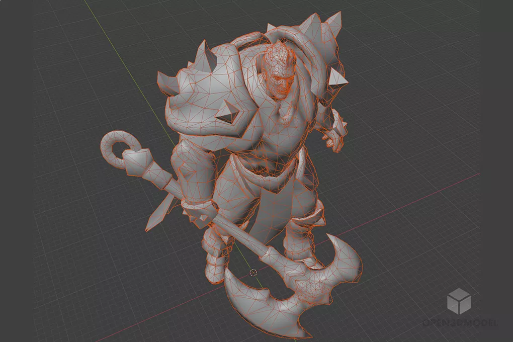 Darius Warrior Character 3d model 2