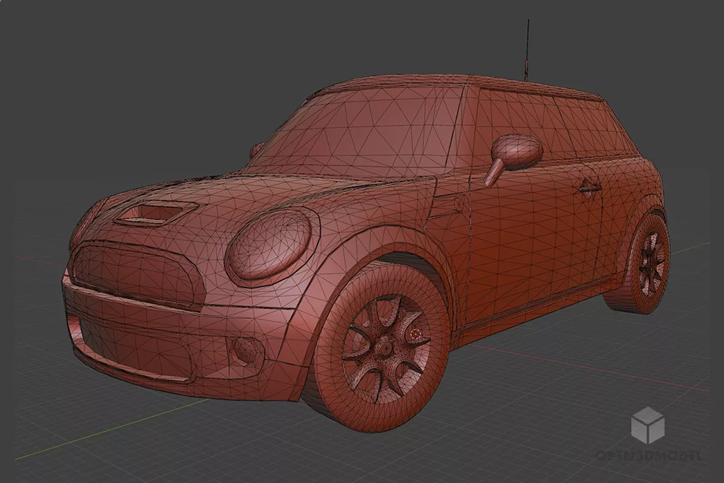 Red Mini Cooper Car Free 3d Model - .Blend, .C4d, .Dae, .Fbx, .Obj ...