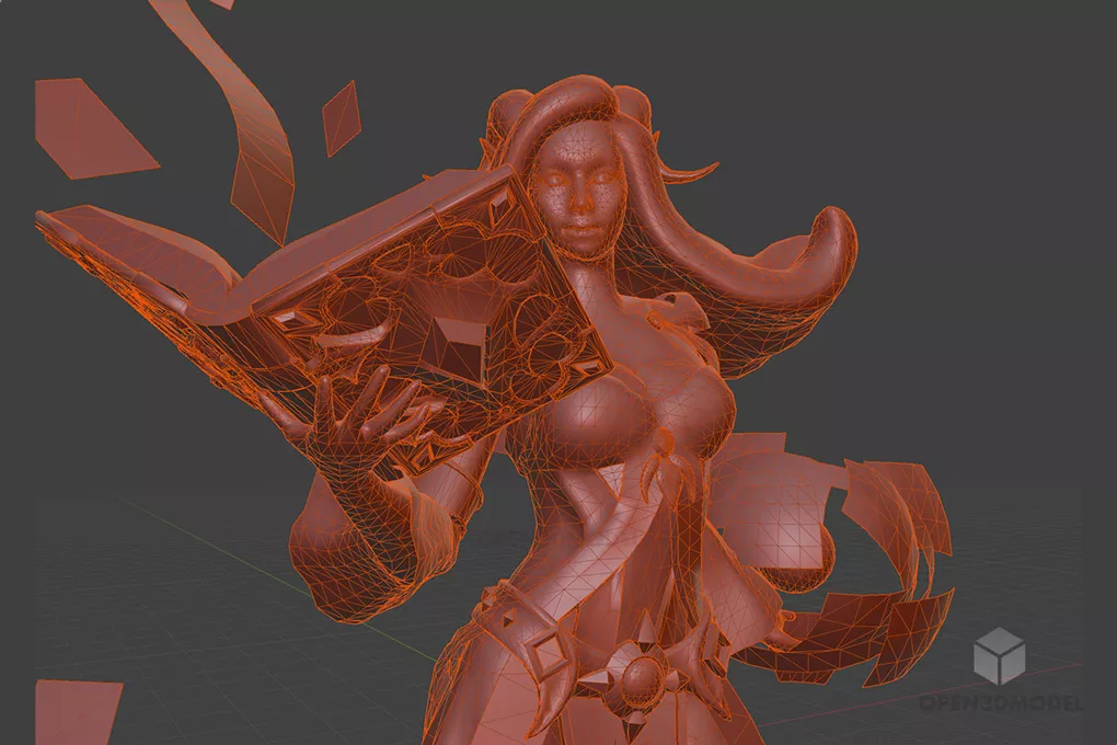 Kalestra Anime Girl Character 3d model 2
