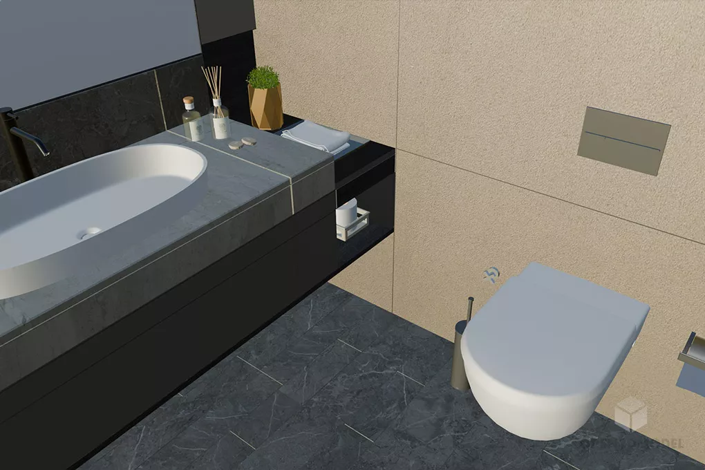 Bathroom Module Sanitary Accessories 3d model
