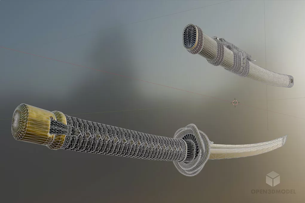 Dragon Sword Katana Free 3d Model - .Blend, .C4d, .Dae, .Fbx, .Max ...