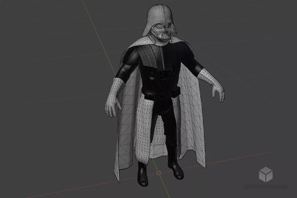 Darth Vader Warrior Character 3d model 2