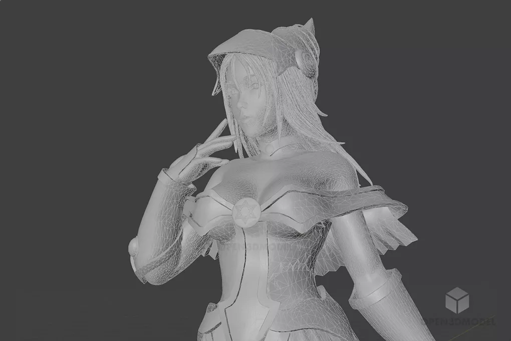 Beauty Magician Girl Character 3d model 2