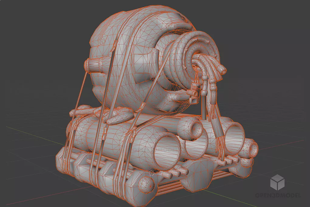 Scifi Robot Core 3d model 2