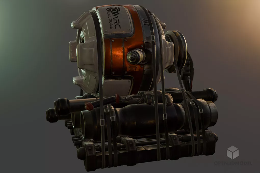 Scifi Robot Core Free 3d Model - .Blend, .C4d, .Dae, .Fbx, .Max ...