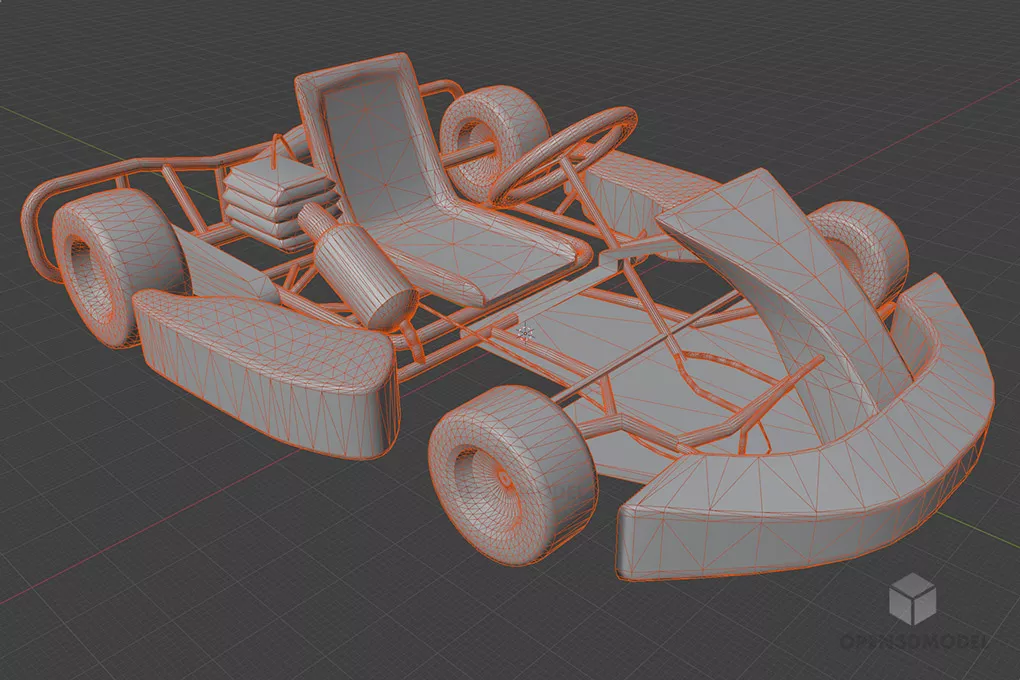 Go Kart Sports Car 3d model 2