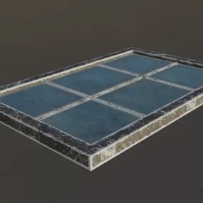 Old Glass Window 3d model