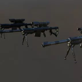 Sniper Rifle Gun Ksr28 3d model