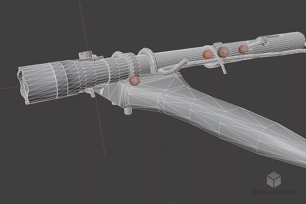 Weapon Pipe Shotgun 3d model 2