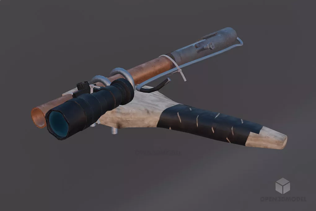 Weapon Pipe Shotgun Free 3d Model - .Blend, .C4d, .Dae, .Fbx, .Ma, Mb ...