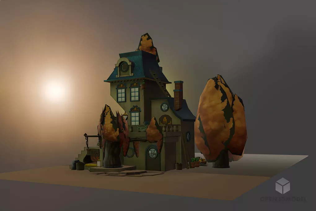 Research Central Scifi Building 3d model