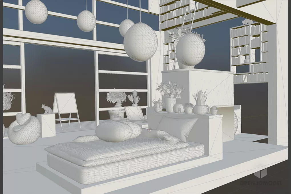 Freedom Living Room With Furniture 3d model 2