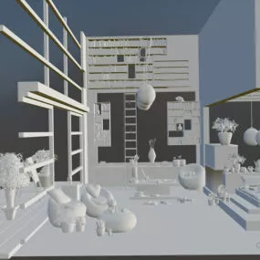 Freedom Living Room With Furniture 3d model