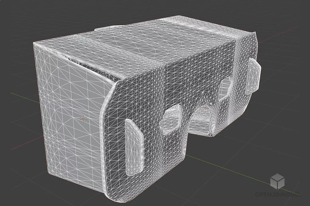 Simple Vr Cardboard 3d model 2