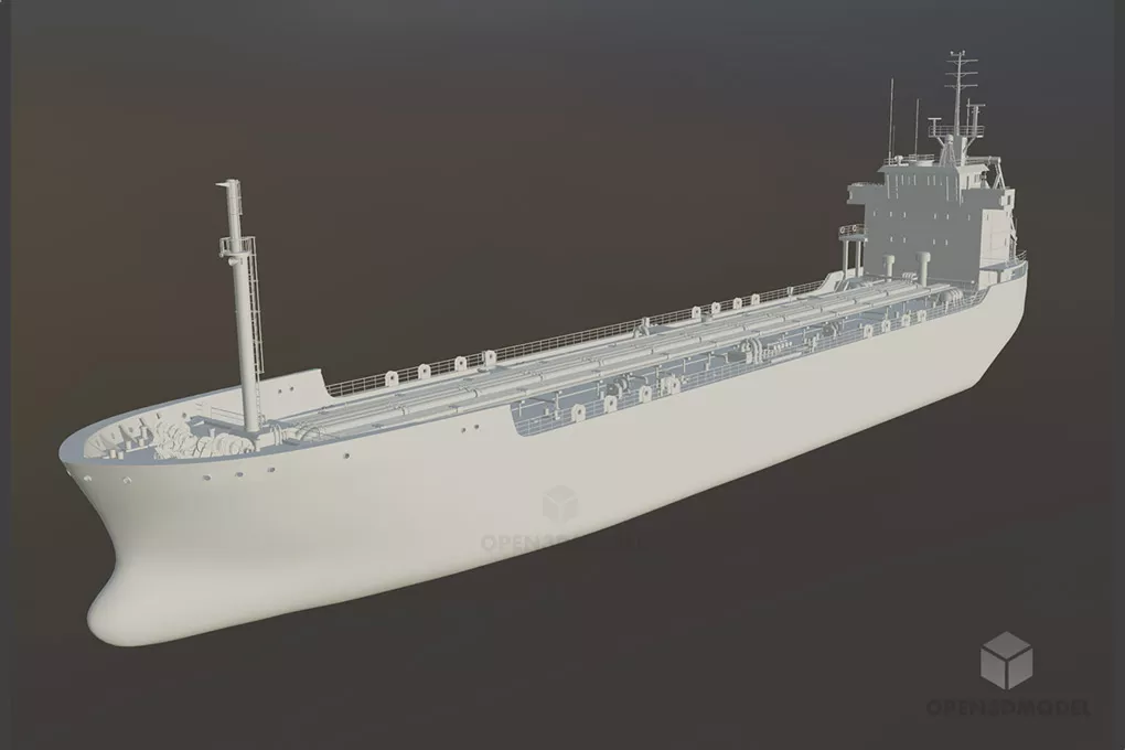 Oil Tanker Cargo Ship Free 3d Model - .C4d, .Fbx, .Obj, .Skp - Open3dModel