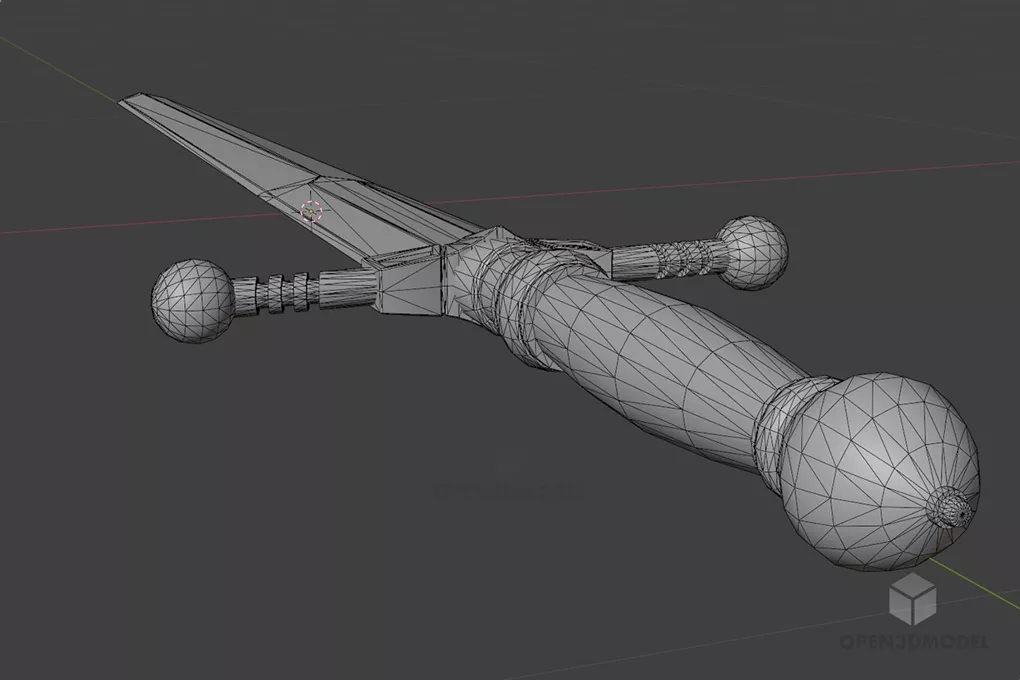 Chevalier Medieval Sword 3d model 2