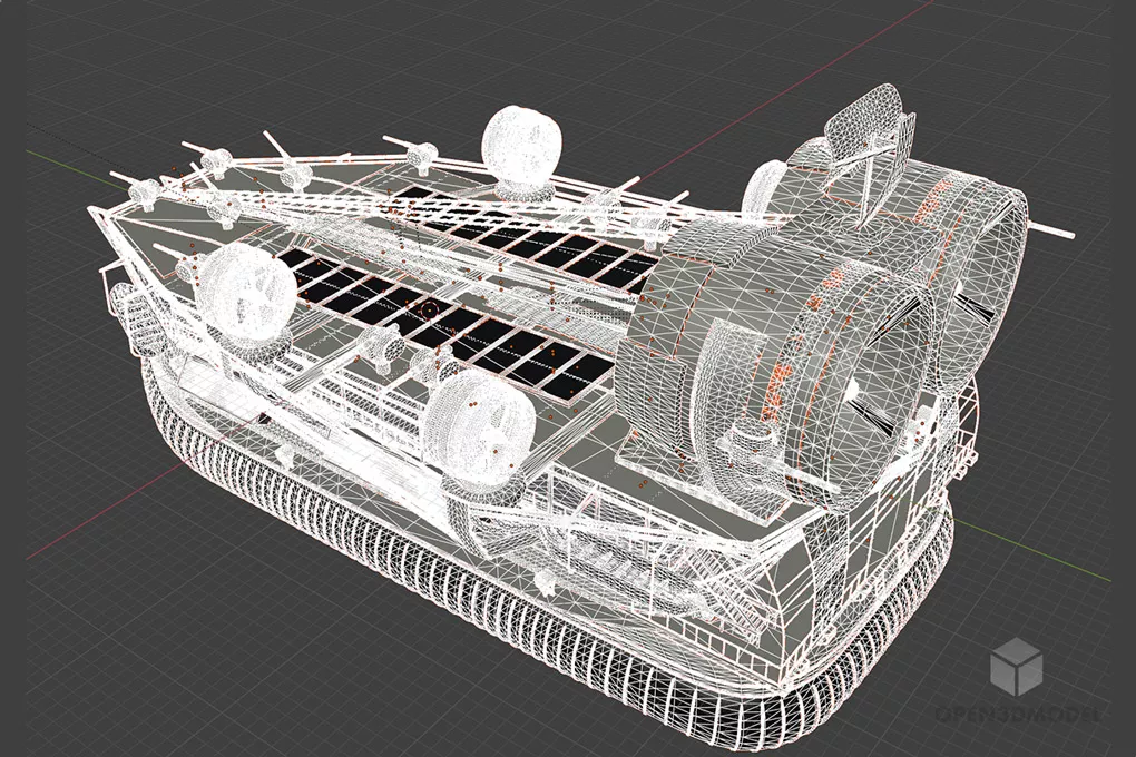 Big Hovercraft Ship Free 3d Model - .C4d, .Fbx, .Obj, .Skp - Open3dModel