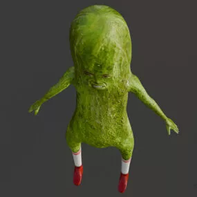 Cage Cucumber Character 3d model