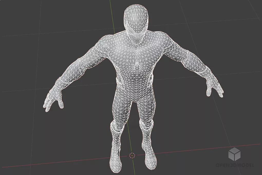 Spider Man Low Poly Character 3d model 2