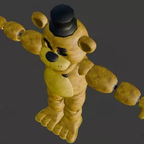 Freddy Bear Cartoon Character 3d model