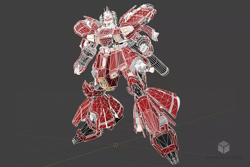 Gundam Scifi Robot 3d model 2