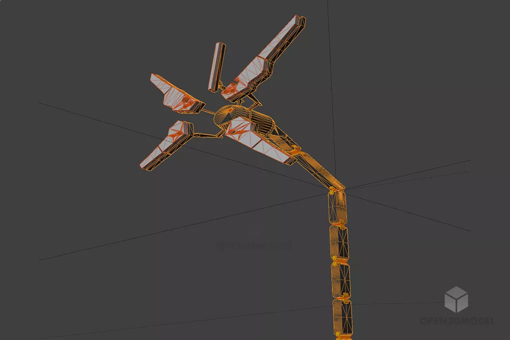 Electronic Gadget Lighting Fan 3d model 2