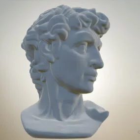 David Head Bust Sculpture 3d model