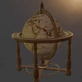 Vintage Globe School Accessories 3d model