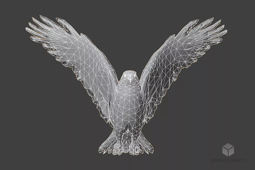 Low Poly Eagle Animal Free 3d Model - .Blend, .C4d, .Dae, .Fbx, .Max ...