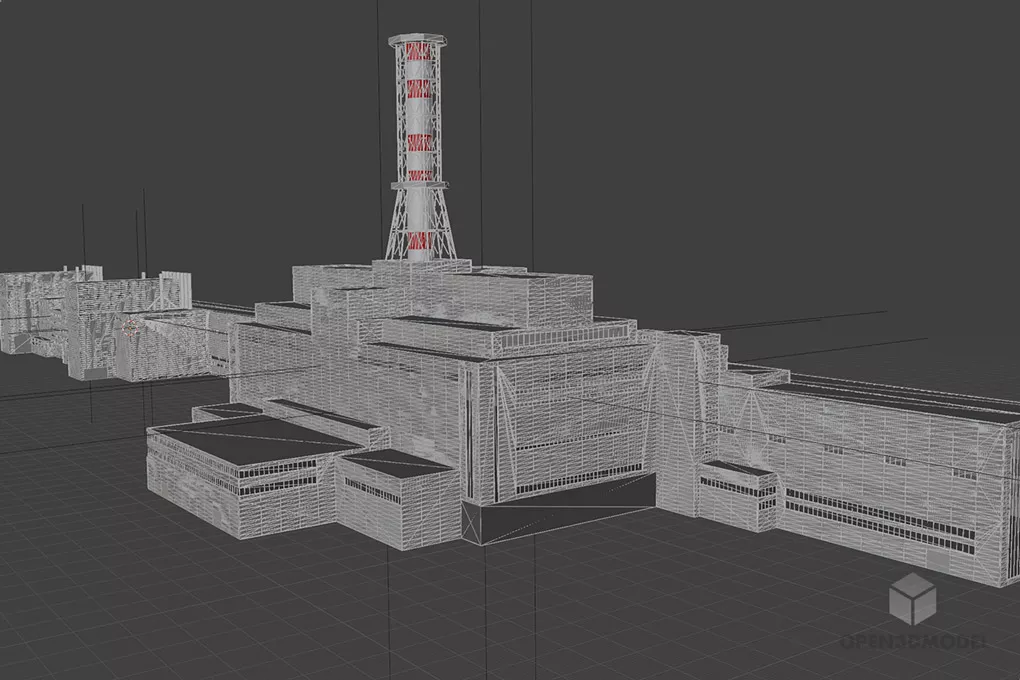 Chernobyl Nuclear Industry Factory 3d model 2