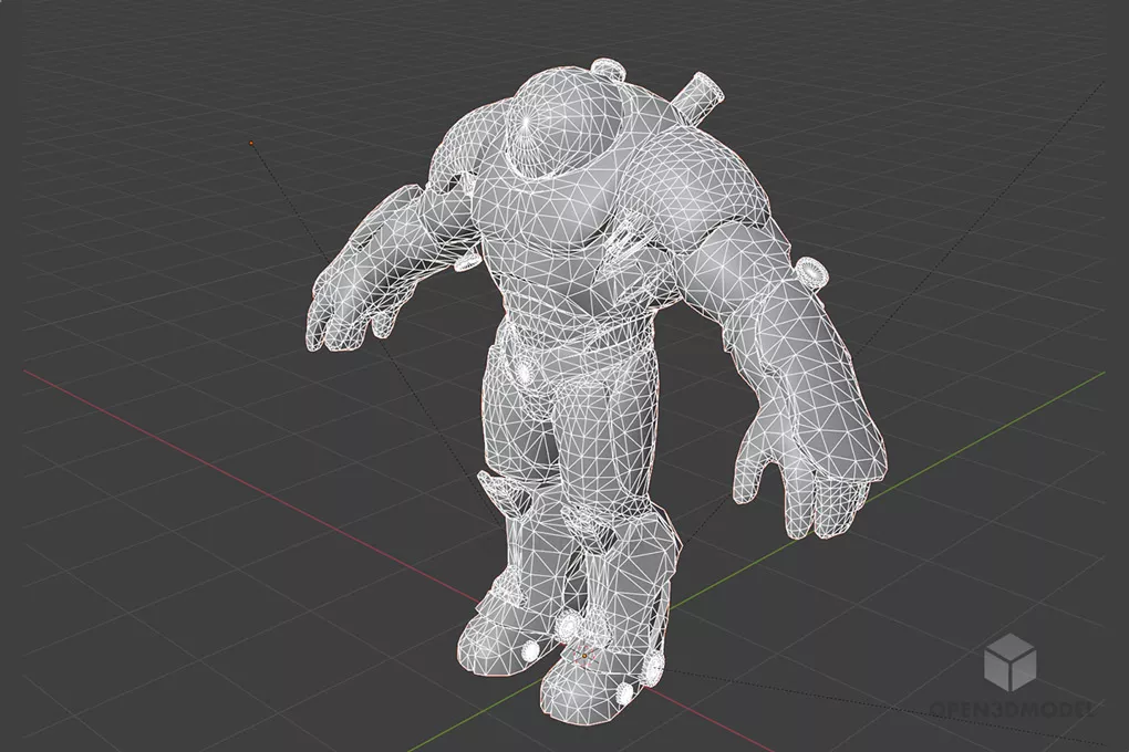 Hero Iron Man Hulk Style 3d model 2