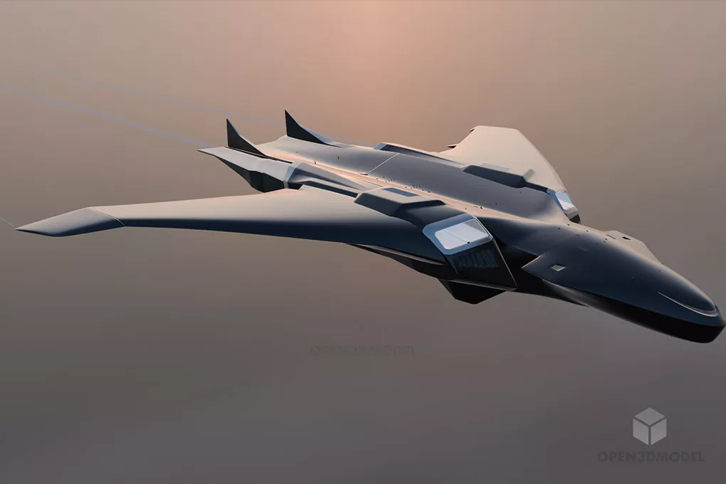 Scifi Agent Aircraft Zephyr Free 3d Model - .Blend, .C4d, .Dae, .Fbx ...