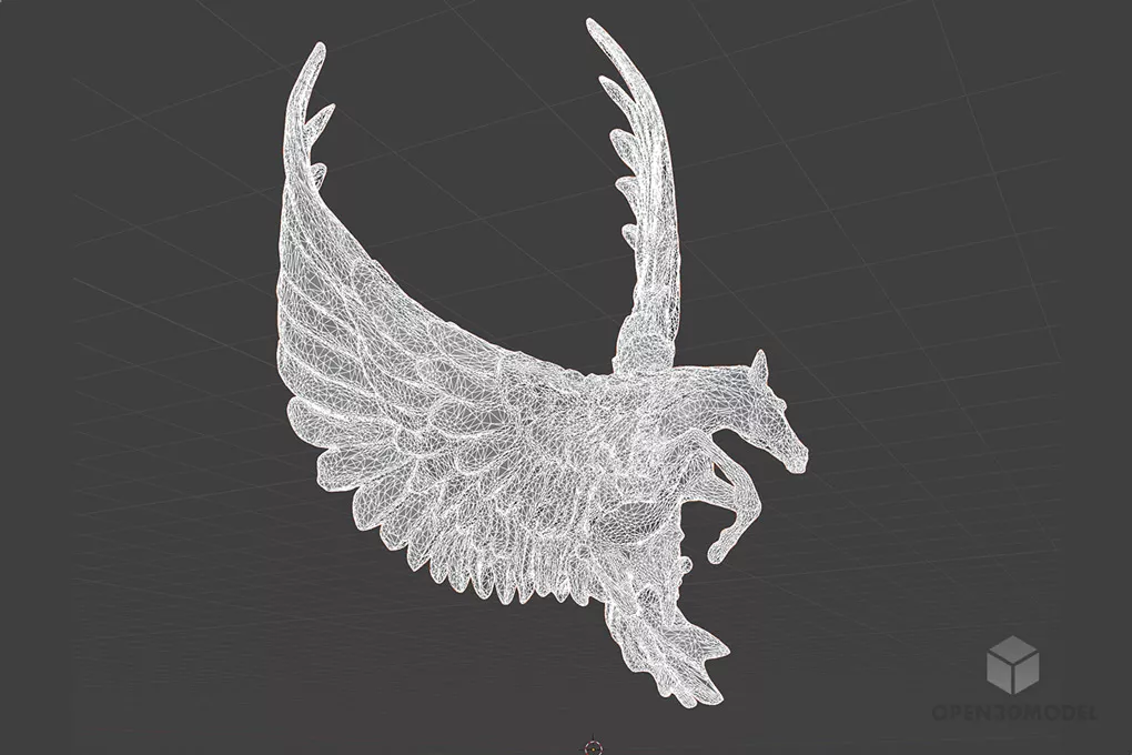 Horse Wings 3d model 2